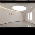 Modern Staircase Design With Illuminated Steps Metal Railing And Green Plants