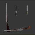 Vintage Firearms Collection With Rifles Pistols Wooden Stocks And Metal Barrels