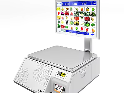 Commercial Weighing Equipment With Digital Display Product Images And Price Information For Retail Stores 3d model