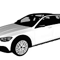 Modern Silver Mercedes-Benz Station Wagon With Black Roof And Stylish Black Wheels
