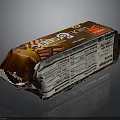 Delicious Chocolate Bar With Opened Wrapper Visible Chocolate Inside And Nutrition Facts Label