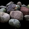 modern stone pile stone block 3d model