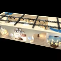 Modern Tobacco And Alcohol Store Design With Curved Exterior Display Shelves And Lighting
