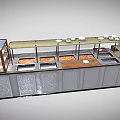 Display Shelves For AFC Asian Food Channel With Multiple Tiers And Food Items