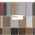 Diverse Decorative Wall Panels With Various Textured Patterns And Colors 3d model