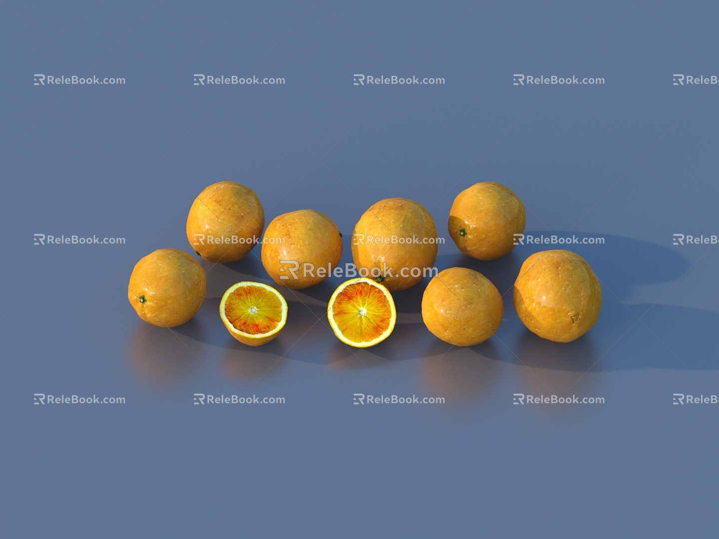 orange orange fruit 3d model