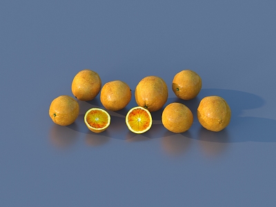 orange fruit 3d model