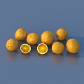 orange orange fruit 3d model