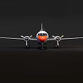 White Passenger Airplane Model Featuring Orange Wings Tail And 3C1E Registration