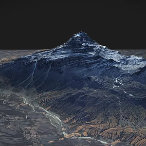 Volcano Iceland Montenegro extinct volcano glacial karst landform mountain canyon plateau canyon 3d model