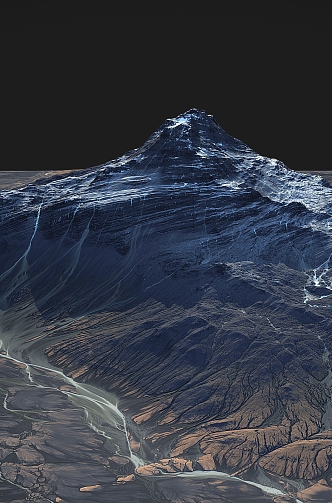 Volcano Iceland Montenegro extinct volcano glacial karst landform mountain canyon plateau canyon 3d model