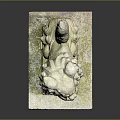 Traditional Stone Lion Statue With Intricate Carving And Base Stand