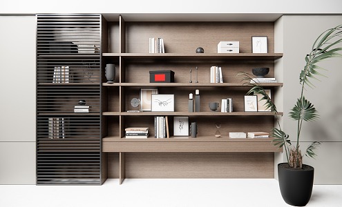 Modern Bookshelf 3d model