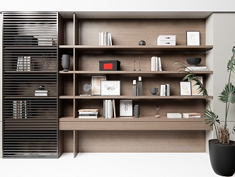 Modern Bookshelf 3d model