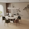 Modern table combination 3d model