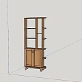 Modern Wooden Entryway Cabinet Sideboard With Multiple Shelves And Storage Doors
