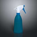Blue Plastic Spray Bottle With White Nozzle For Daily Cleaning Needs 3d model