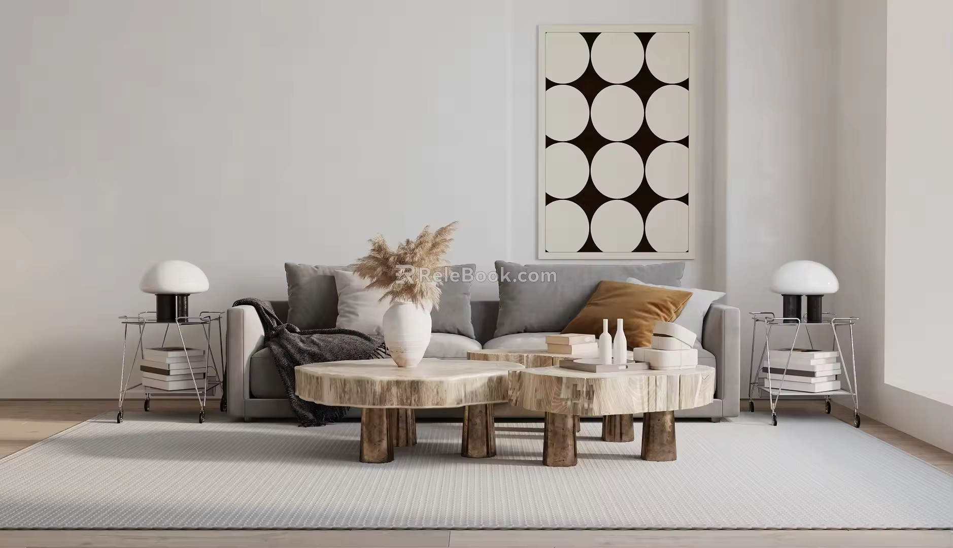Modern double sofa 3d model