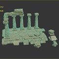 Monuments Sites Sites Sites Ruins Castle Fortress Ancient Castle Ancient Ruins Realistic 3d model