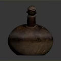 Ancient Terracotta Sculpture Jar Featuring Carved Handle And Ornate Human Head Design