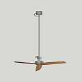 Modern Ceiling Fan With Wooden Blades And Metal Bracket In Sleek Design