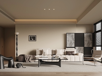 modern living room 3d model