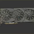 High Performance Graphics Card With Three Cooling Fans And Modern Electronic Design 3d model