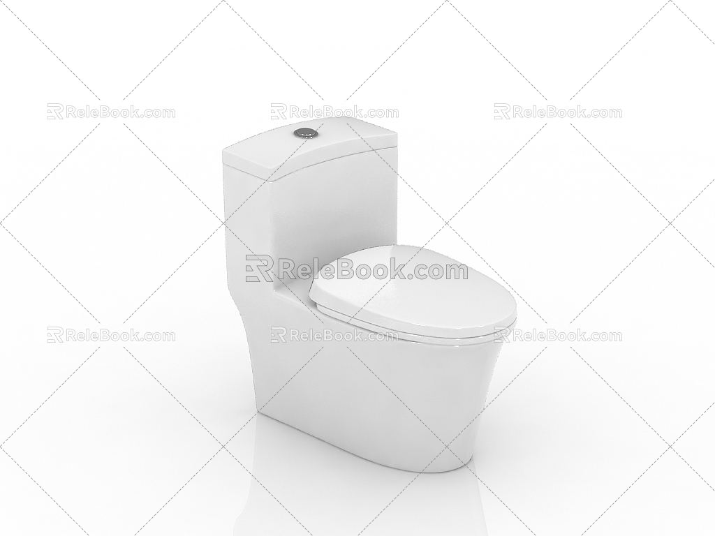 Modern toilet seat 3d model