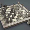 Chess Board Game Entertainment With Black And White Pieces On Checkerboard Squares