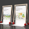Wooden Framed Event Display Boards With Red Spherical Decorations And Illustrations