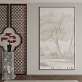 New Chinese Decorative Painting 3d model