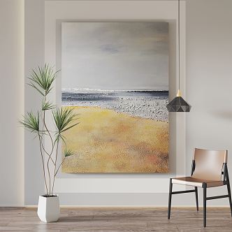 Modern abstract painting texture painting 3d model