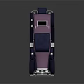 Vintage Purple And Dark Blue Convertible Car With Classic Grille And Round Headlights