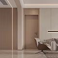 Modern Guest Restaurant Log 3d model