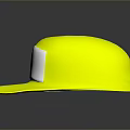 Stylish Yellow Cap With White Front Panel And Smooth Design 3d model