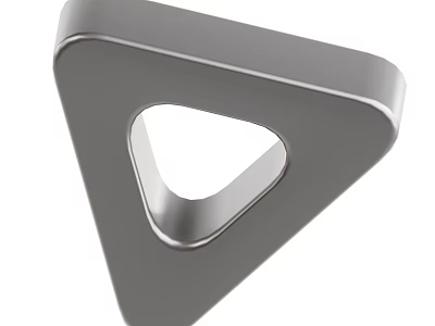 Durable Metallic Triangular Hollow Component for Industrial Equipment Structure 3d model