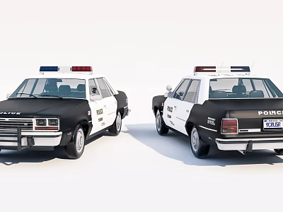 modern police car 3d model