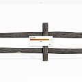 Outdoor Rustic Wooden Fence With Horizontal Boards And Vertical Posts Design