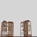 Wooden Clothing Racks With Shelves For Clothes Plants And Tea Sets In Simple Design
