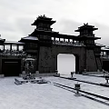 Chinese Architecture Snow Architecture of Han Dynasty 3d model