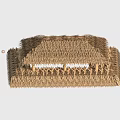Traditional Thatch Roof Structure With Wooden Support Beams And Rural Architectural Design