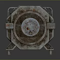 Rusted Electric Motor With Metal Casing Shaft And Stable Base Industrial Machinery Component