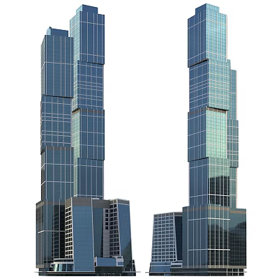 Modern skyscraper architecture 3d model