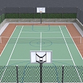 basketball court 3d model