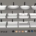 wash basin washbasin counter basin faucet under counter basin 3d model