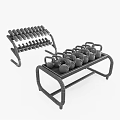 Fitness Equipment Dumbbell Rack With Heavy Duty Steel Frame And Multiple Dumbbells For Home Gym