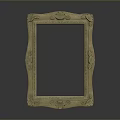 Ornate Carved Decorative Frame With Gold Accents For Home Furniture Decor