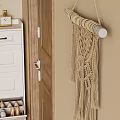 White Shoe Cabinet With Drawers Decorations And Shoes Near Sofa Floor Lamp And Rug