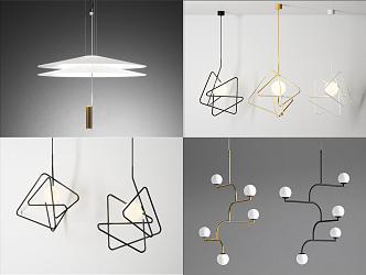 Modern Special-Shaped Chandelier Simple Chandelier 3d model