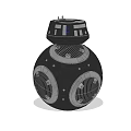 Smart Machine With Black Spherical Design Top Structure Circular Grids And Small Dots